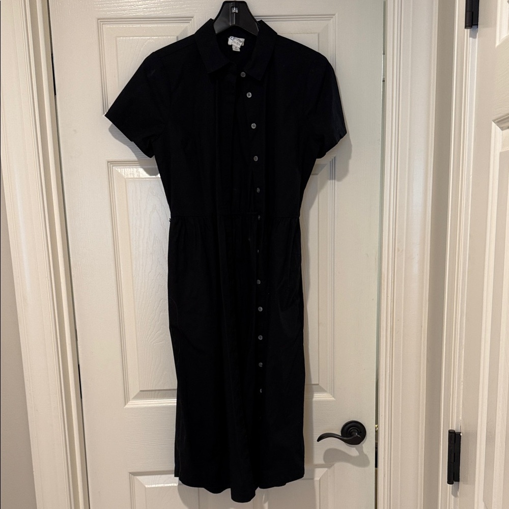J. Crew Classic Black Button-Up Dress